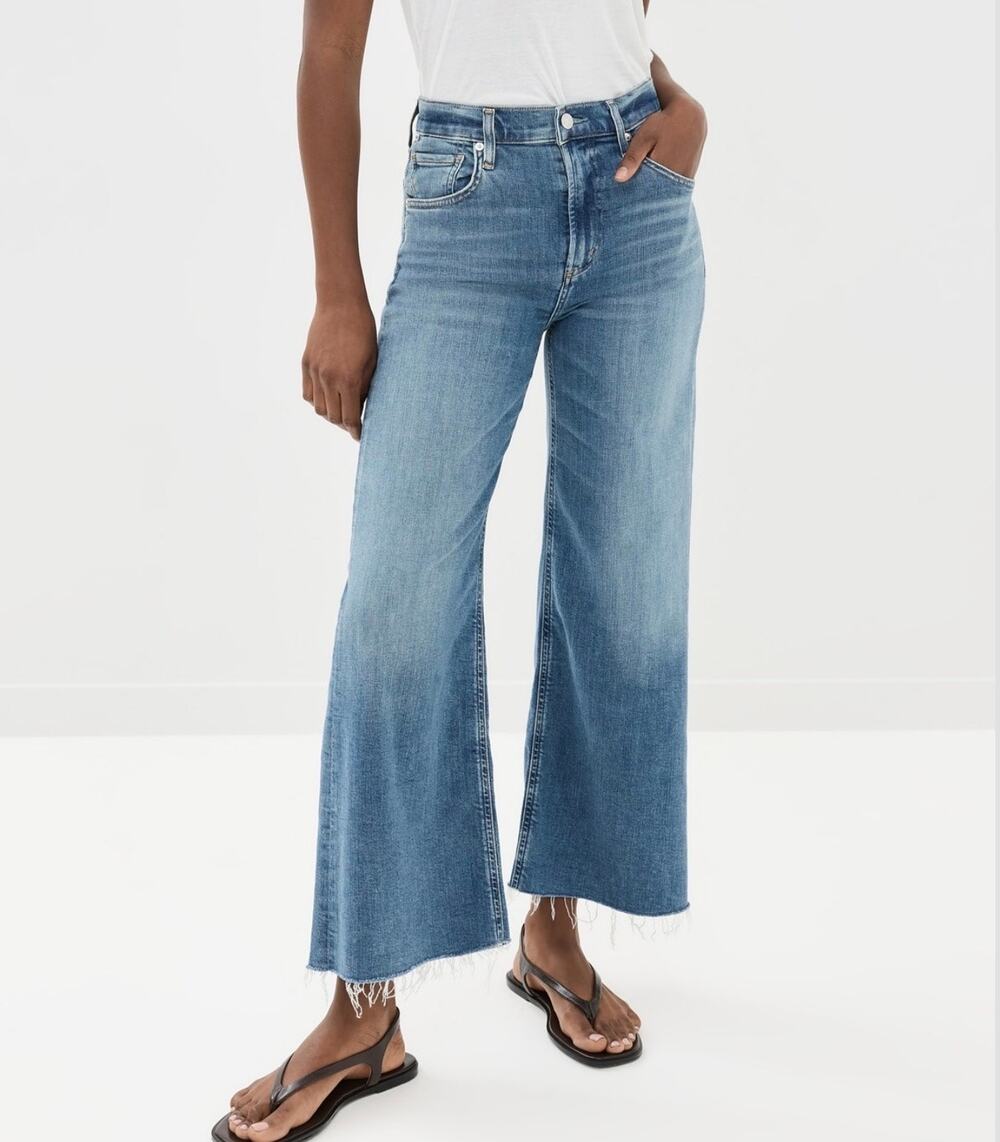 Citizens of Humanity Lyra High-Rise Crop Wide-Leg Jeans in Size 25